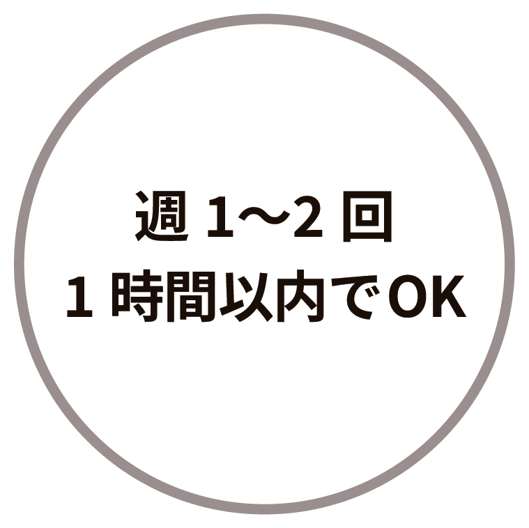 週1回30分でOK